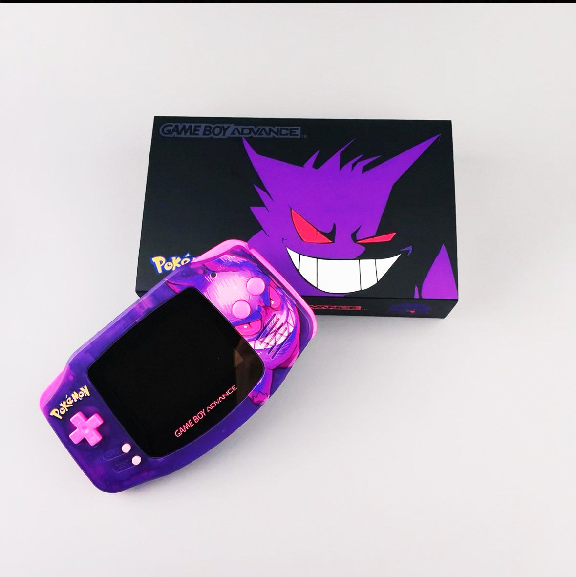 Nintendo GAMEBOY ADVANCE game console; GBA game console is highlighted