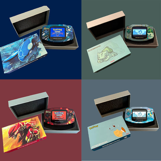 Nintendo GAMEBOY ADVANCE game console; GBA game console is highlighted