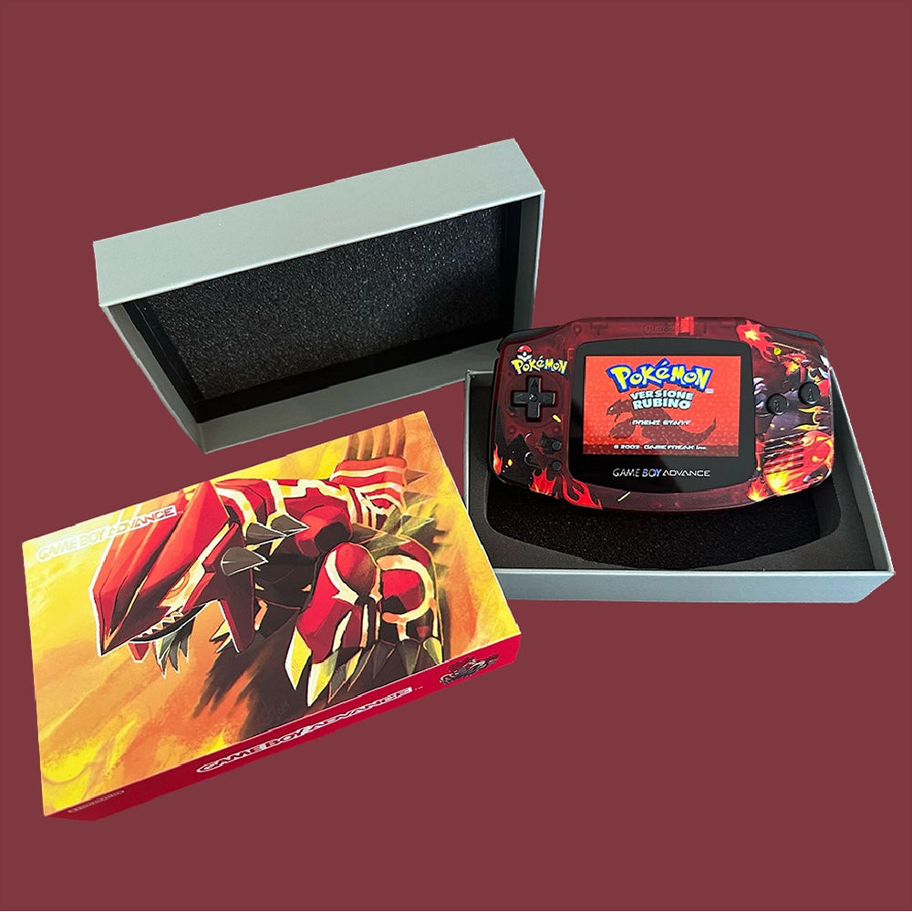 Nintendo GAMEBOY ADVANCE game console; GBA game console is highlighted