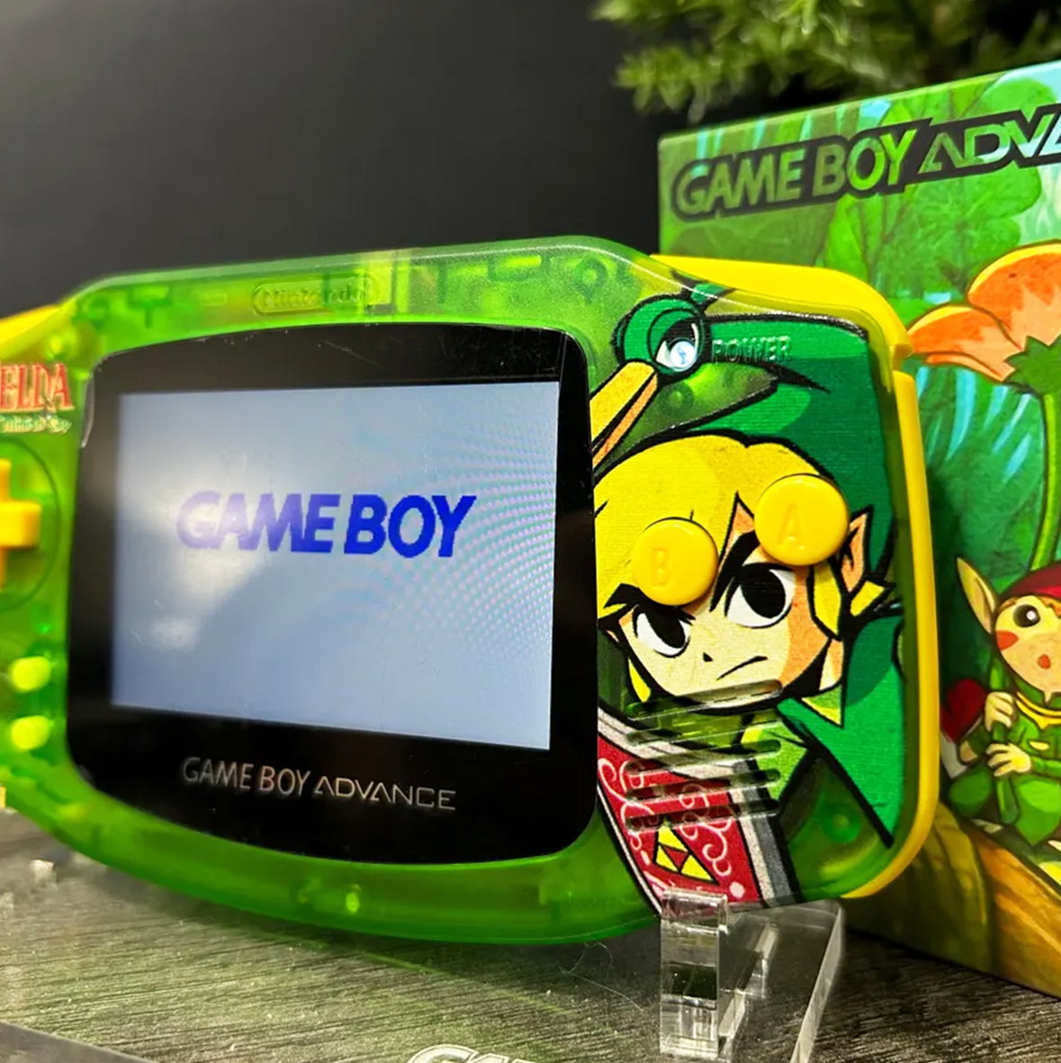 Nintendo GAMEBOY ADVANCE game console; GBA game console is highlighted