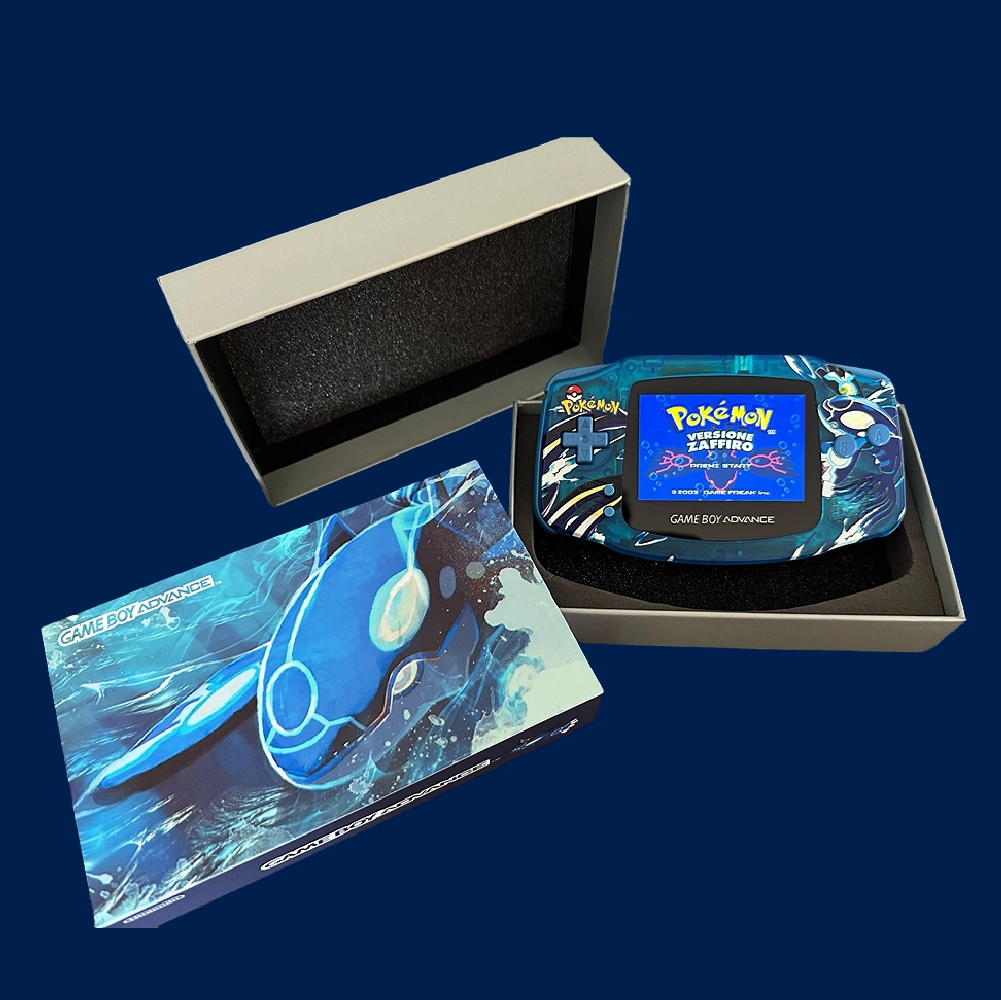 Nintendo GAMEBOY ADVANCE game console; GBA game console is highlighted