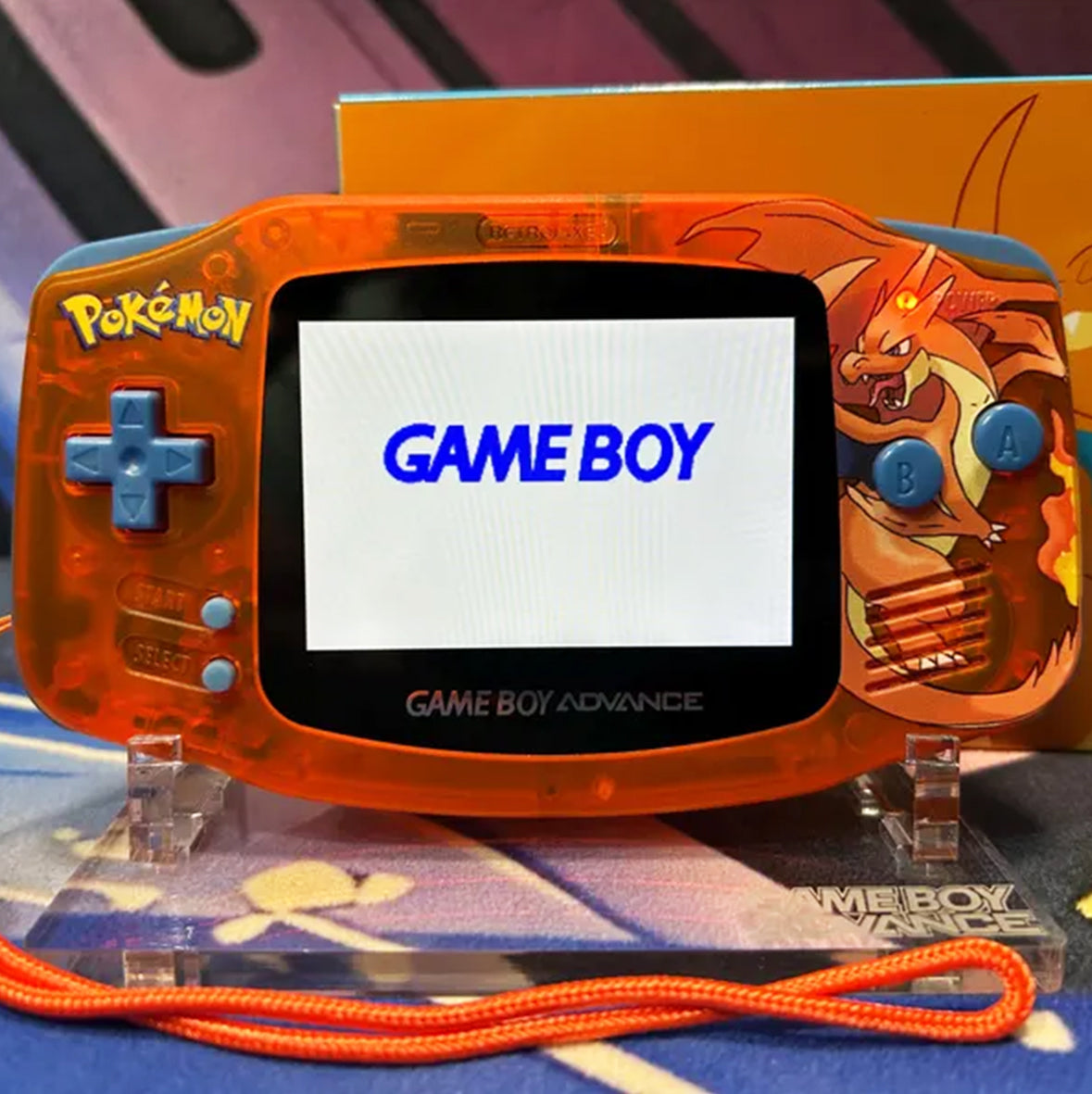 Nintendo GAMEBOY ADVANCE game console; GBA game console is highlighted