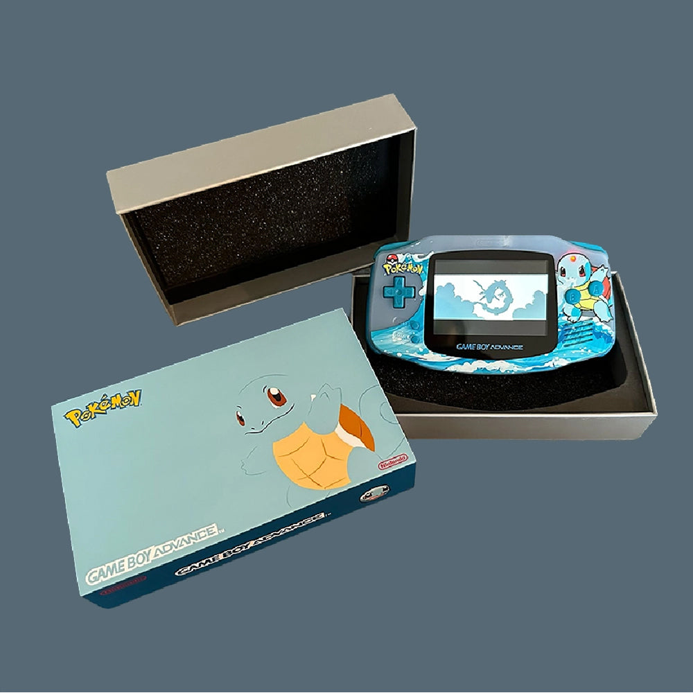 Nintendo GAMEBOY ADVANCE game console; GBA game console is highlighted
