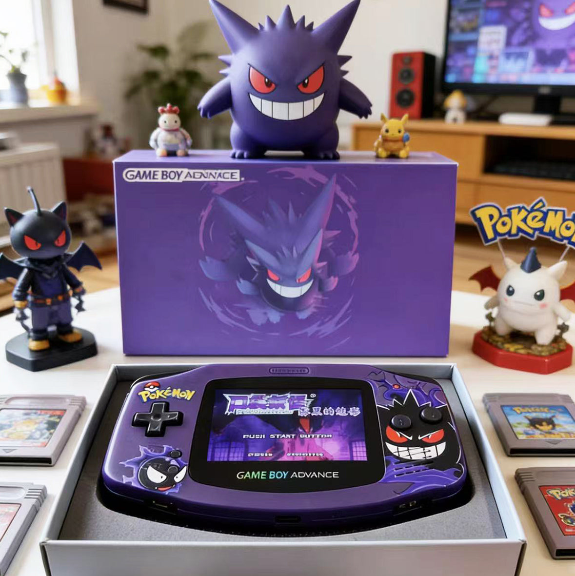 Nintendo GAMEBOY ADVANCE game console; GBA game console is highlighted2