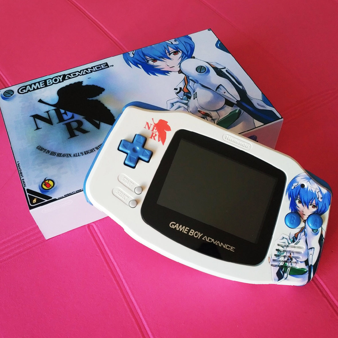 Nintendo GAMEBOY ADVANCE game console; GBA game console is highlighted2